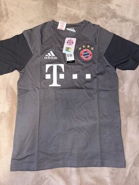 Adidas FC Bayern München Official Cotton T-Shirt — Granite Grey | Youth L | l
